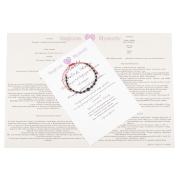 Bransoletka celebrytka TURMALIN + hematyt miłość i odwaga